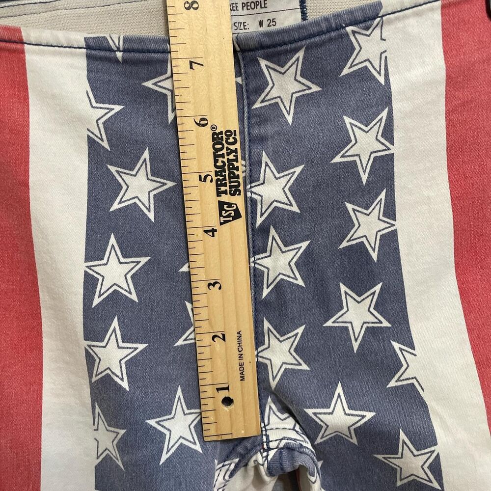 Free People Red, White, and Blue Star Flare Pants - Picture 6 of 8